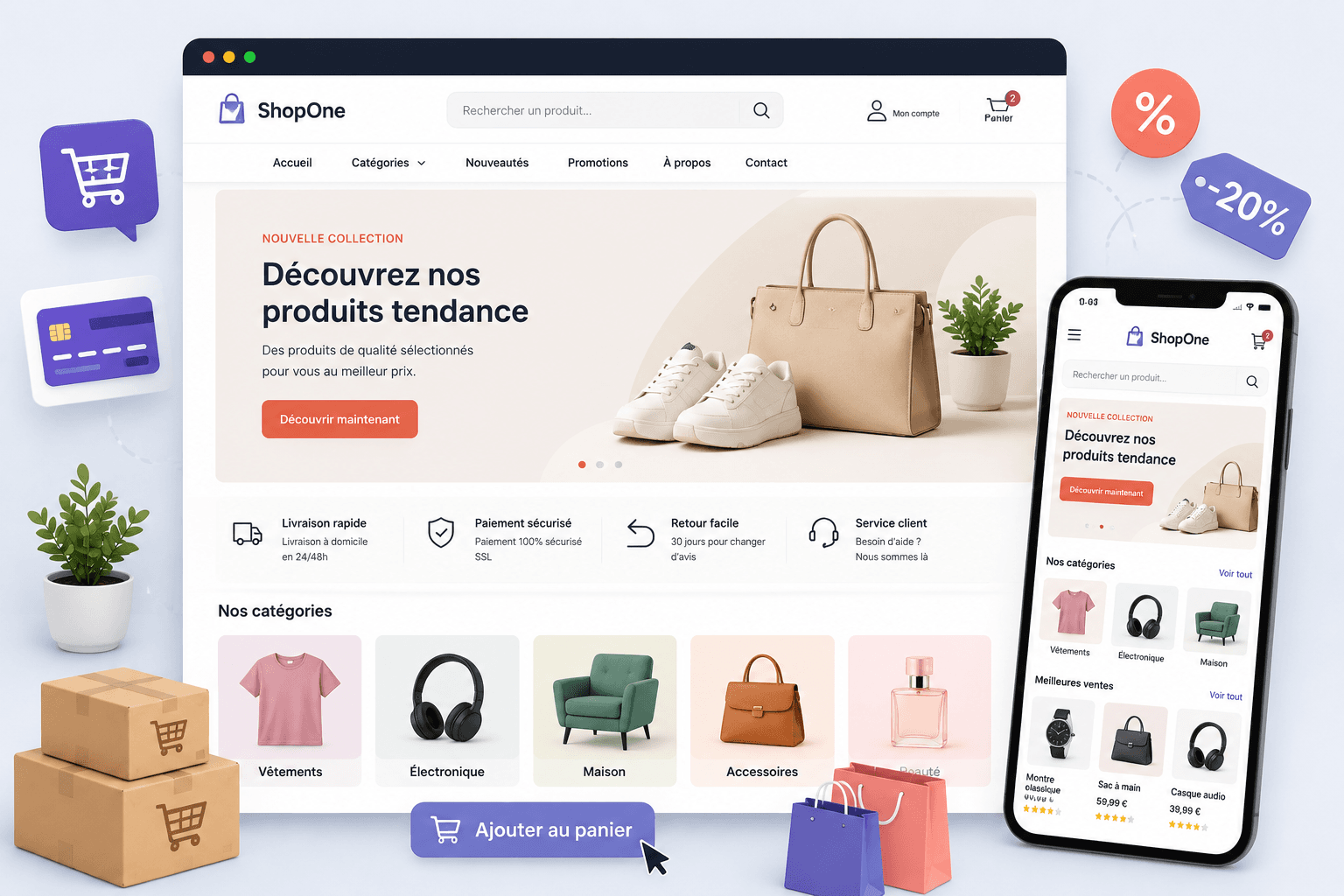 Création de boutique e-commerce